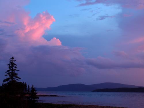 sandbar at Bar Harbor