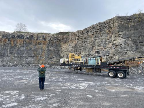 quarry in April near Auburn NY