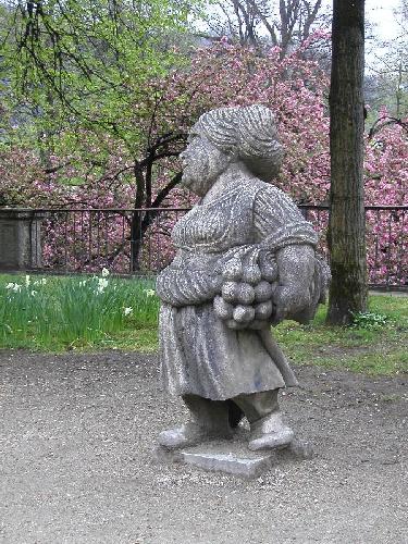 whimsical statue at Mirabell Palace in Austria