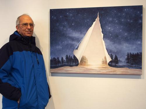 Fred at the Rosenberg Gallery of Goucher College near Baltimore, Maryland