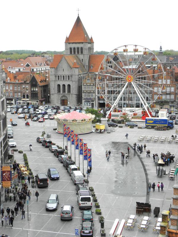 view from the watchtower at Tournai in Belgium