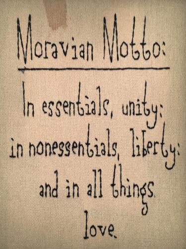 Moravian Church motto at Bethlehem, Pennsylvania