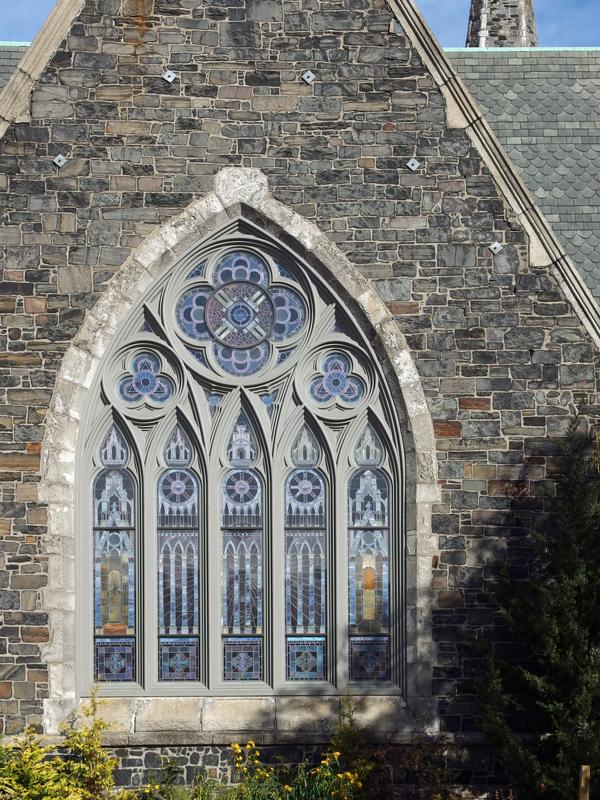 Old Cambridge Baptist Church near Harvard Square in Massachusetts