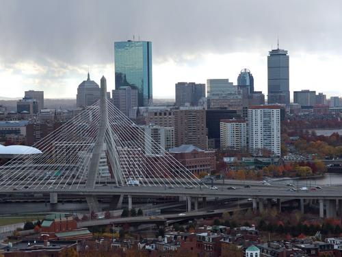 view from Bunker Hill Monument at Boston