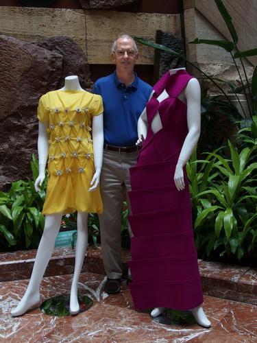 headless mannequins and visitor at the Prudential Center mall in Boston