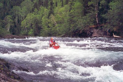 Fred canoeing on the Bonaventure River in Quebec in June 2001