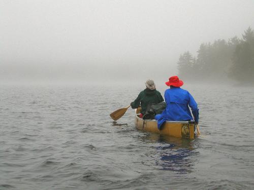 canoeists at Quetico Park in Ontario, Canada, in September 2003