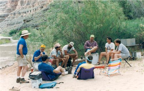 camping beside the San Juan River in Utah in May 1992