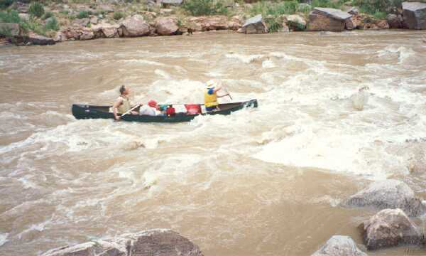 Fred and George on the San Juan River in Utah in May 1992