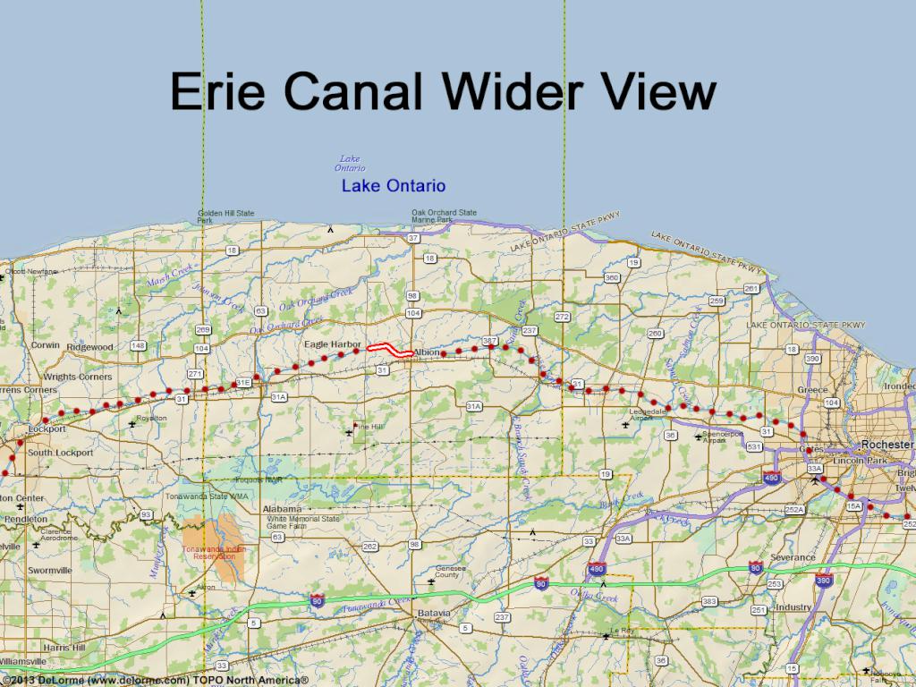 GPS track of just a tiny portion of the Erie Canal in western New York