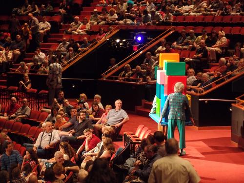 pre-show clown act of Cirque du Soleil's La Nouba at Downtown Disney in Florida