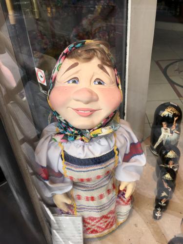 doll in a store window at Paris, France