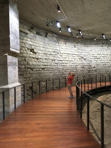 historic structure exhibit at the Louvre in Paris, France