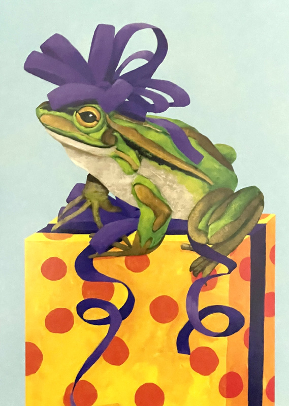 ribbon frog card