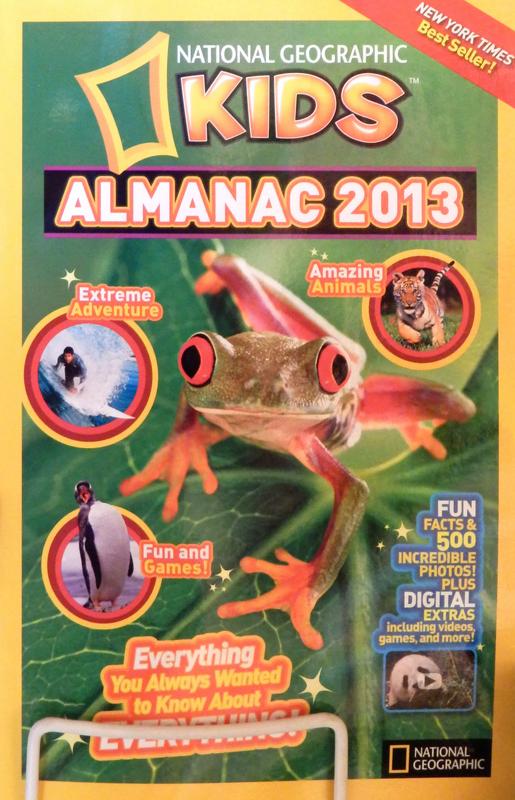 almanac with a frog photo