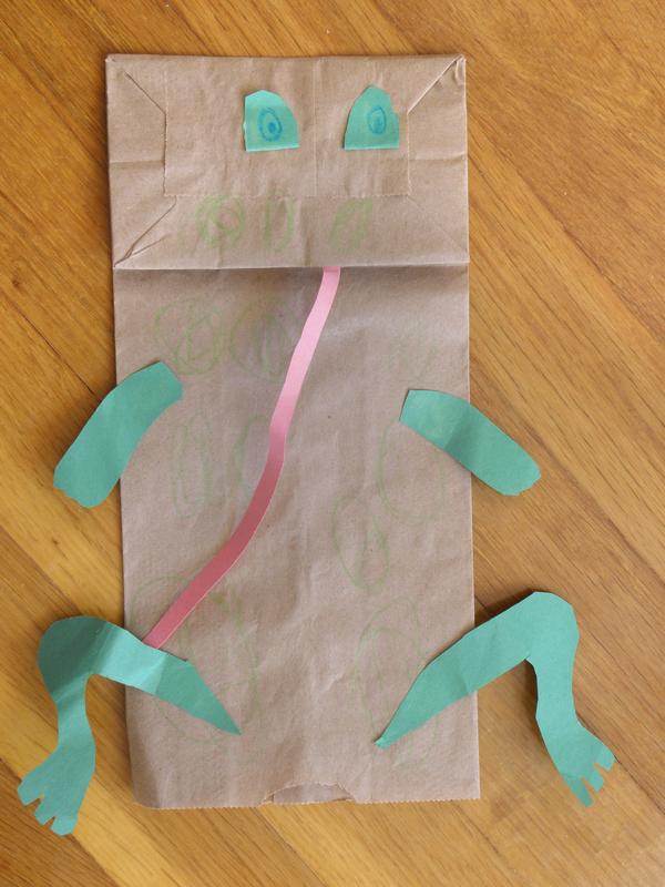 frog bag puppet