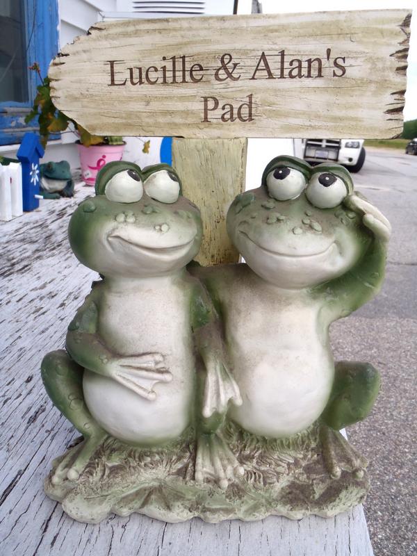 friendly frogs at Lowe's Store