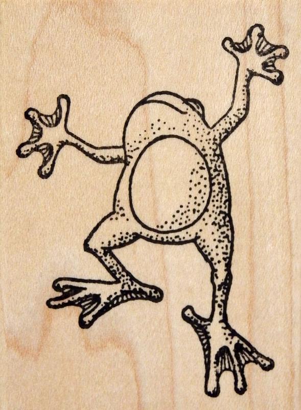 frog rubber stamp