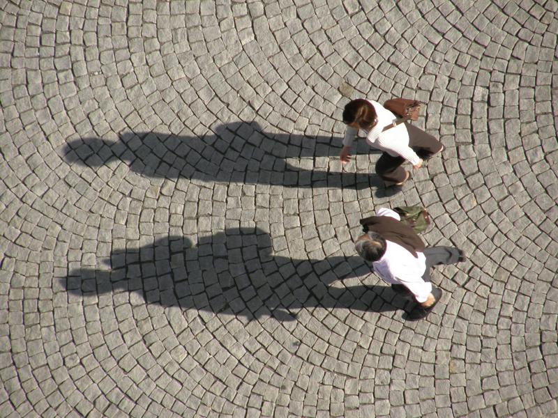 looking down on Leipzig Plaza, Germany