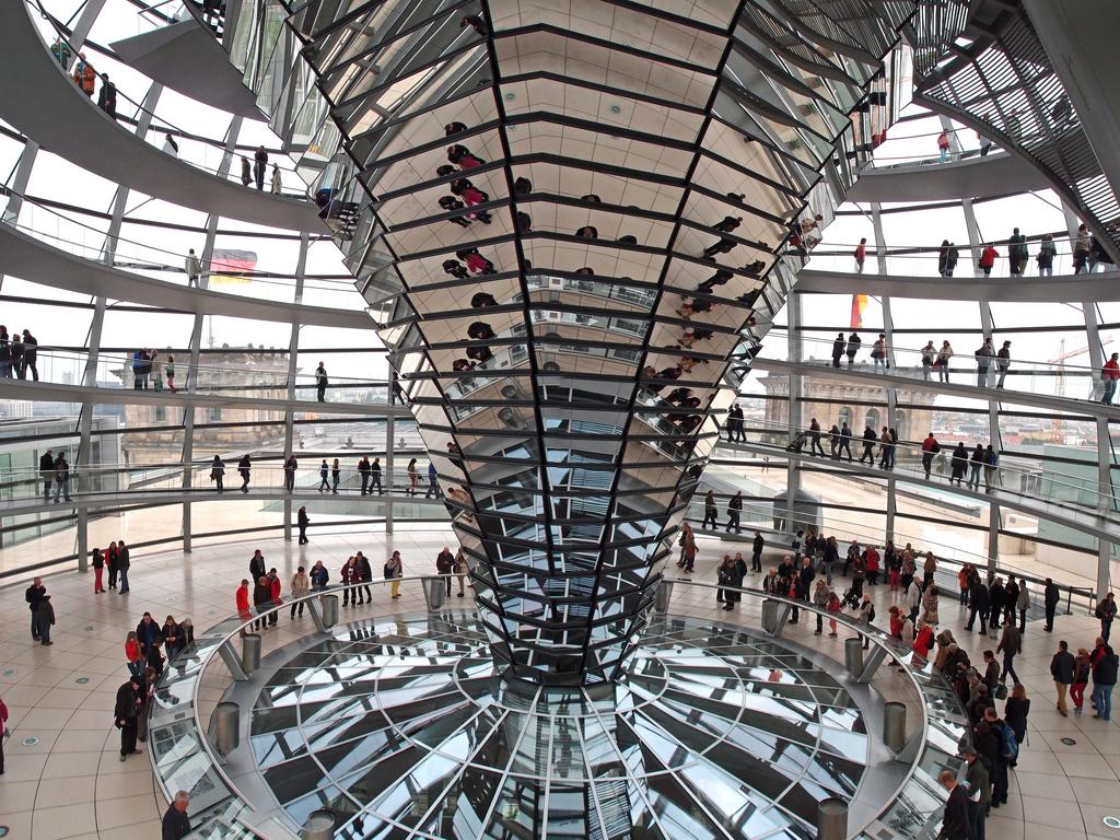 Reichstag glass viewing dome at Berlin in Germany