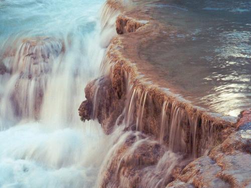 travertine formations in Havasu Creek in the Grand Canyon, Arizona