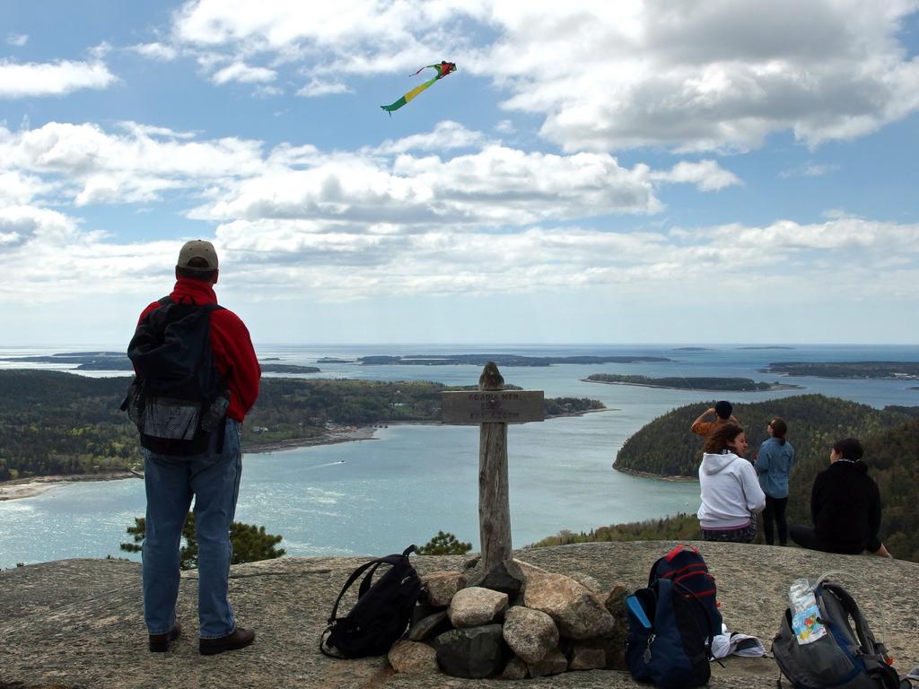 view from the top of Acadia Mountain in Maine