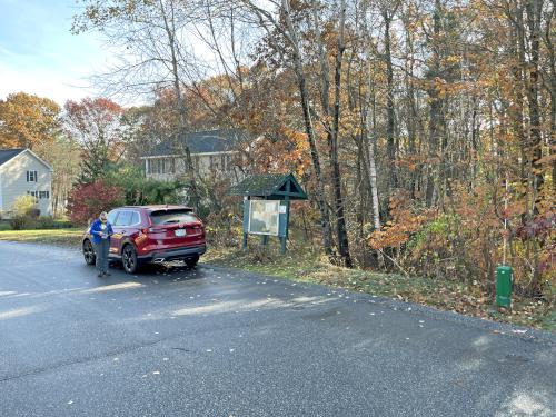 parking in October at Albert Doolittle Conservation Area in southern NH