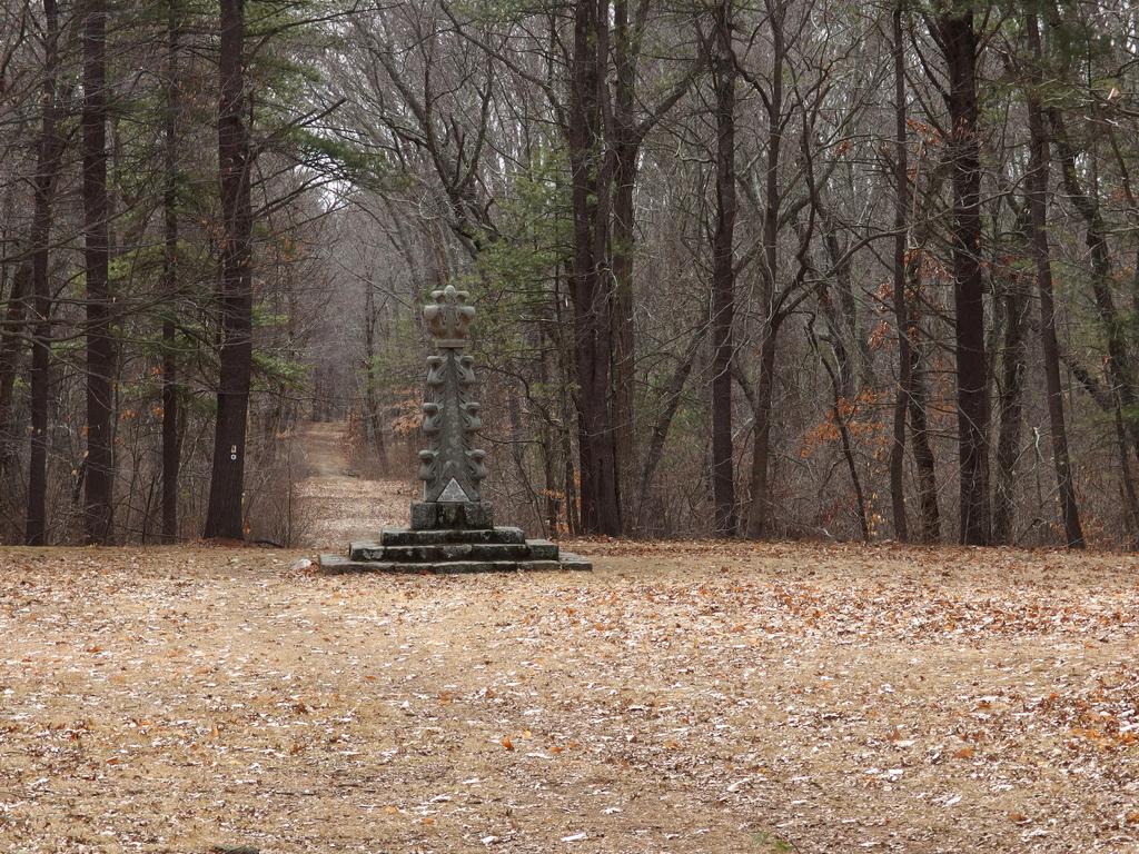 memorial in March at the Round Point at Appleton Farms Grass Rides in northeastern Massachusetts