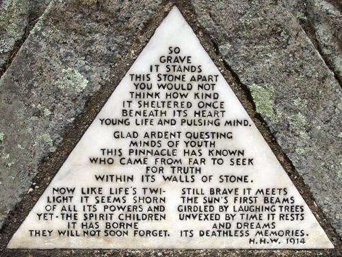 memorial in March at the Round Point at Appleton Farms Grass Rides in northeastern Massachusetts