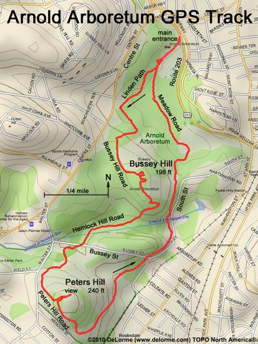 Arnold Arboretum gps track