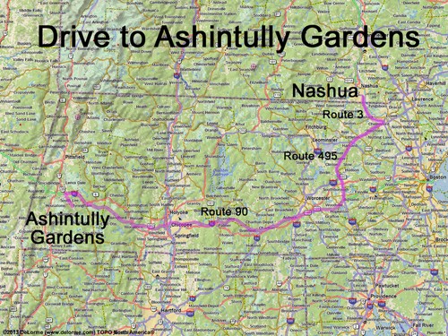 Ashintully Gardens drive route