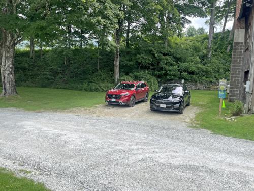 parking in August at Ashintully Gardens in western MA