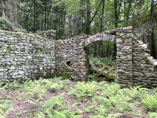 mansion ruins in August at Ashintully Gardens in western MA