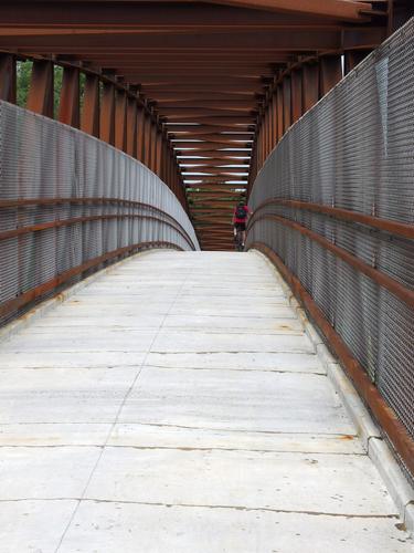 impressive bridge over Route 101 on the Ashuelot River Rail Trail near Keene, NH