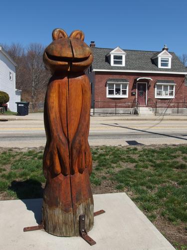 frog art at Assabet River Rail Trail in eastern Massachusetts