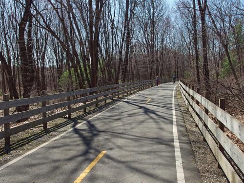 Assabet River Rail Trail between Hudson and Marlborough in eastern Massachusetts