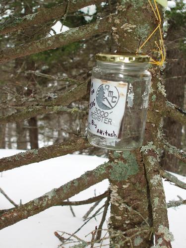 canister on the summit of Big Attitash Mountain in New Hampshire