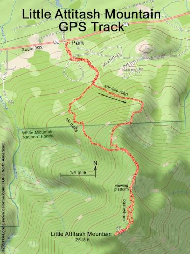 Little Attitash Mountain gps track