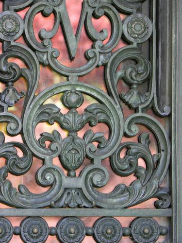 crypt door at Mount Auburn Cemetery in Massachusetts