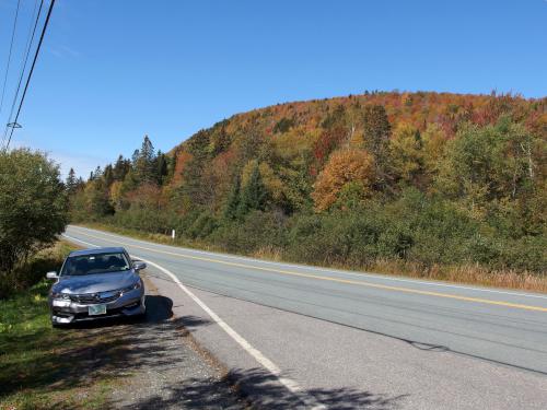 parking at Averill Mountain in northeast Vermont