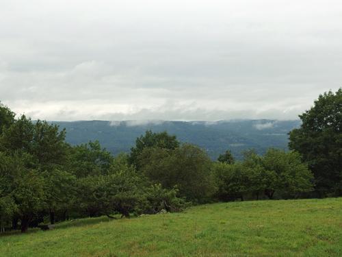 occluded view from the open summit of Balch Hill in New Hampshire