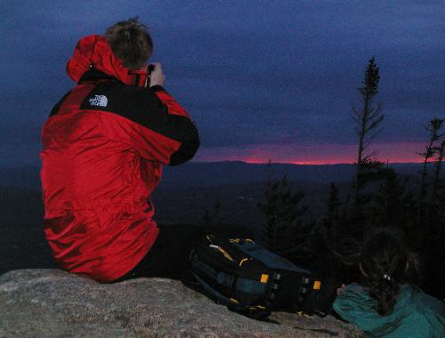 sunset on Bald Mountain in New Hampshire