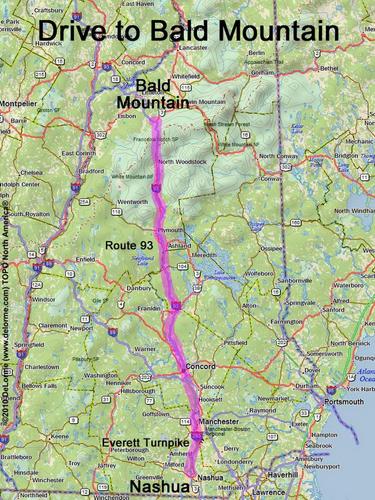 Bald Mountain drive route