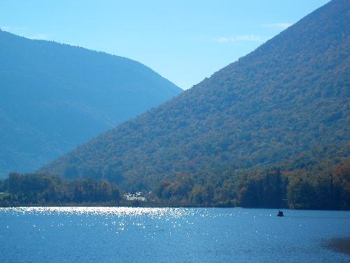 Echo Lake at Franconia Notch in New Hampshire