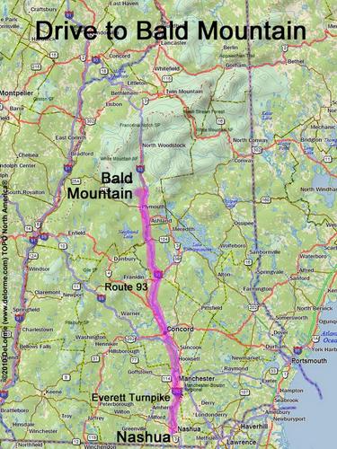 Bald Mountain drive route