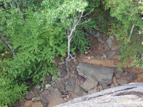 view down from the Profile cliff on Bald Hill in southwestern New Hampshire