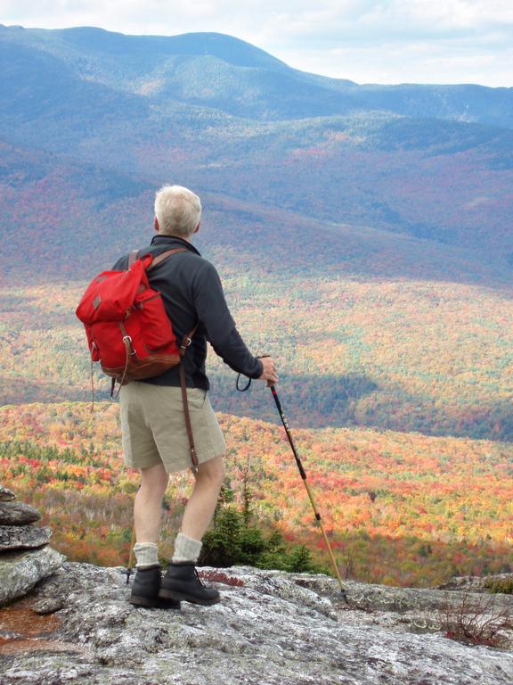 fall foliage view from the Bicknell Ridge Trail on the way to Baldface Mountain in New Hampshire