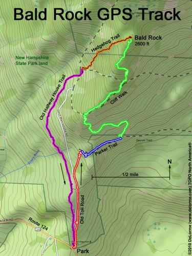 Bald Rock gps track