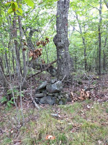 cairn atop Derry Mountain near Bald Rock Mountain in Maine