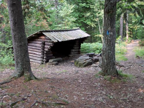 hiker shelter in September on Bald Rock Mountain in Maine